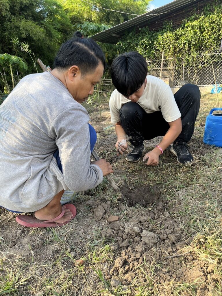 らいさぽセンター本校 ｜引きこもり、不登校、ニートの就労支援、自立支援 | バタフライピーを使った畑の再生プロジェクト：日本とラオスの生徒が共に育む未来