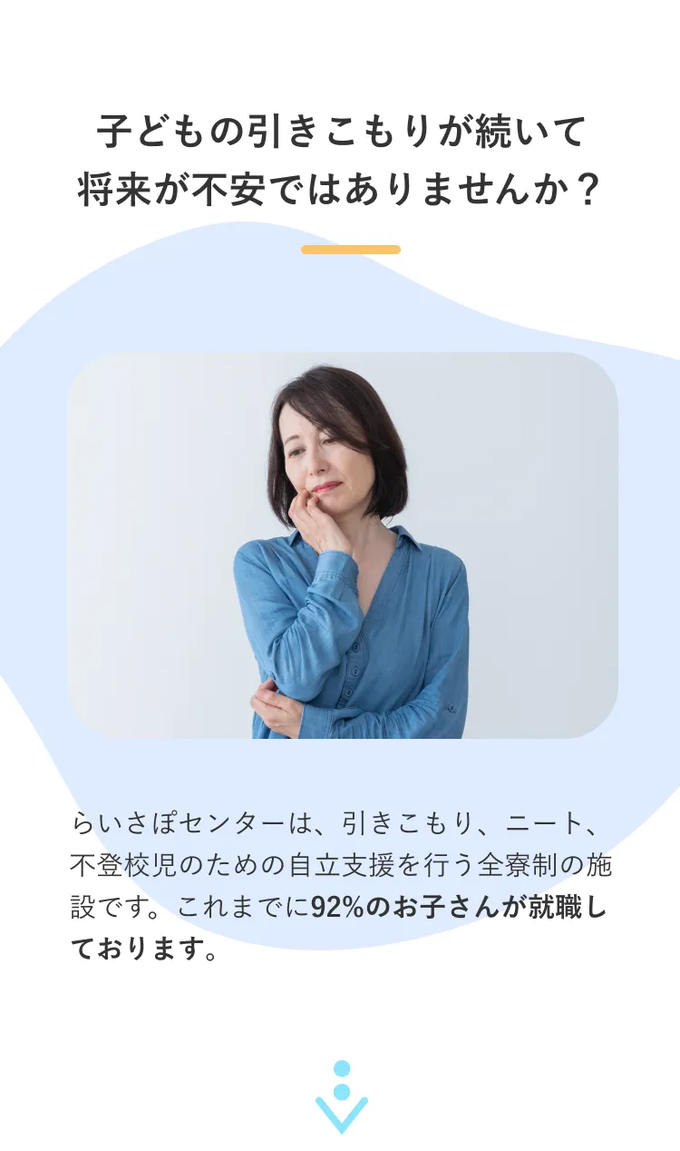 らいさぽセンター本校 ｜引きこもり、不登校、ニートの就労支援、自立支援 | 引きこもり・ニートから92%が就職している全寮制支援-らいさぽセンター