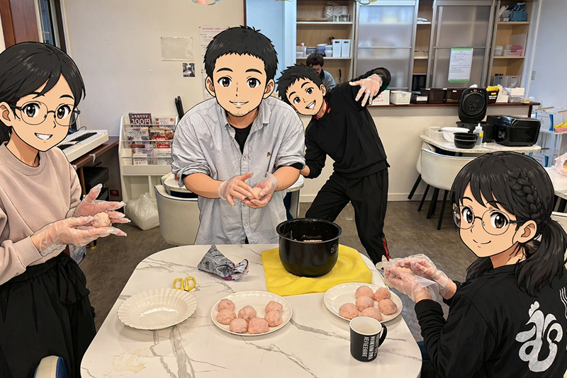 らいさぽセンター本校 ｜引きこもり、不登校、ニートの就労支援、自立支援|初参加でも大活躍！みんなで作ったひな祭りメニュー