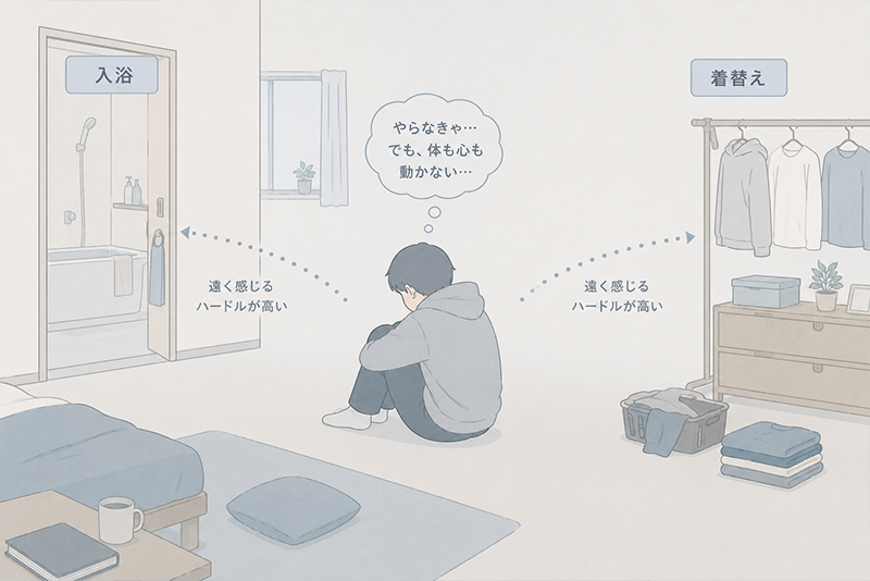 らいさぽセンター本校 |引きこもり、不登校、ニートの就労支援、自立支援 | 引きこもり状態で入浴や着替えが難しくなる理由とは らいさぽセンター本校 |引きこもり、不登校、ニートの就労支援、自立支援|引きこもり状態で入浴や着替えが難しくなる理由とは
